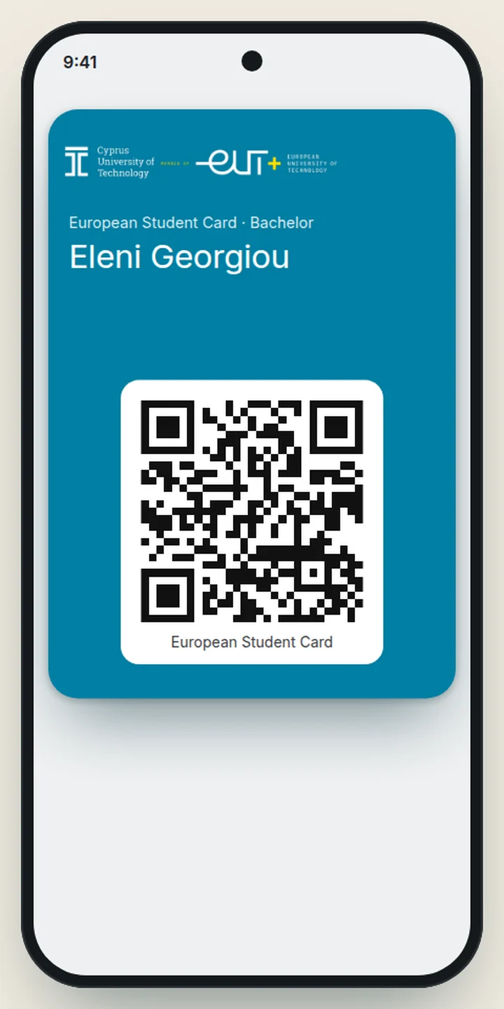 The card as a Google Wallet pass